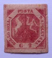 Francobollo 2 Grana III Tavola Rosa Brunastro MNH S.7 Napoli